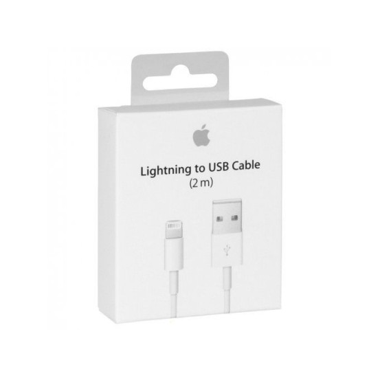 Cablu Original Apple (MD819) Lightning la USB-A, 2m, Alb (Bakr, MD819ZM/A) by www.silkase.ro