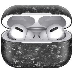 Husa carbon Airpods Pro, culoare negru, kevlar forged mata Husa carbon Airpods Pro, culoare negru, kevlar forged mata