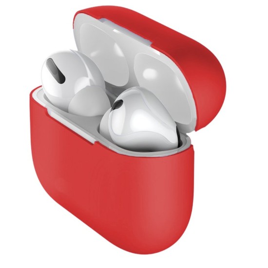 Husa Airpods Pro, culoare rosu, silicon (SILKASE, Pro) by www.silkase.ro Husa Airpods Pro, culoare rosu, silicon (Pro, H0751) by www.silkase.ro