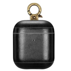 Husa piele iCarer Airpods, culoare negru Husa piele iCarer Airpods, culoare negru