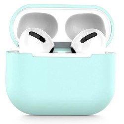 Husa Airpods 3, culoare turcoaz, silicon Husa Airpods 3, culoare turcoaz, silicon