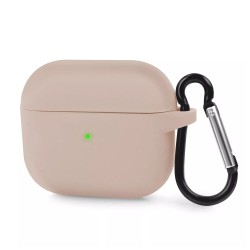 Husa Airpods 3, culoare bej, soft silicon