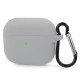 Husa Airpods 3, culoare gri, soft silicon (3, H1051) by www.silkase.ro