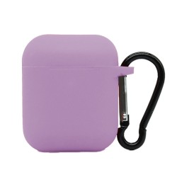 Husa Airpods, culoare violet lavanda, soft silicon Husa Airpods, culoare violet lavanda, soft silicon