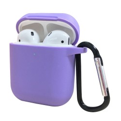 Husa Airpods, culoare lavender, soft silicon