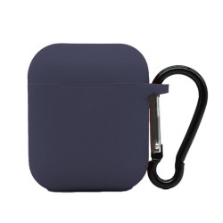 Husa Airpods, culoare albastru navy, soft silicon Husa Airpods, culoare albastru navy, soft silicon