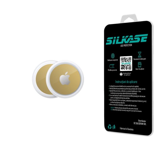 Set folii skin SILKASE Apple Airtag, bej (SILKASE, AirTag) by www.silkase.ro Set folii skin SILKASE Apple Airtag, bej (AirTag, S0009) by www.silkase.ro