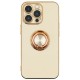 Husa SILKASE pentru iPhone 13 Pro Max, Camera protection,  silicon alb/auriu (iPhone 13 Pro Max, H1146) by www.silkase.ro