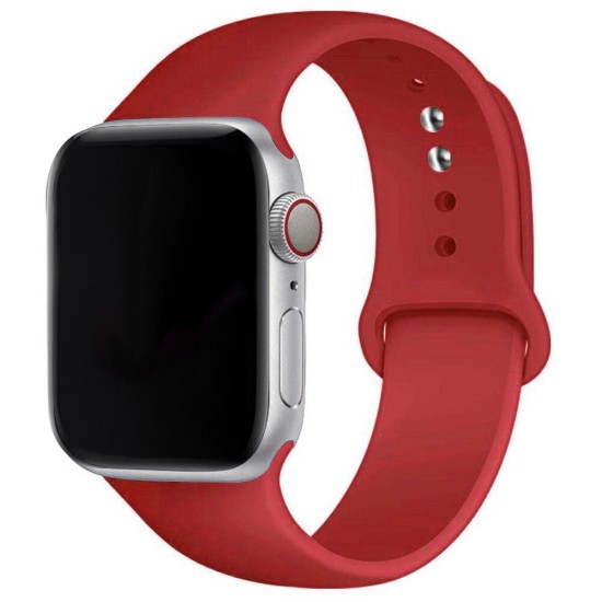 Curea SILKASE pentru Apple iWatch, Liquid silicone, 42/44/45mm, rosu inchis (SILKASE, Apple) by www.silkase.ro SILKASE Curea Silicon Lichid Apple Watch 49/46/45/44/42mm (Ultra 3-1/Seria 11-1/SE), Roșu Închis (Apple, W0917) by www.silkase.ro