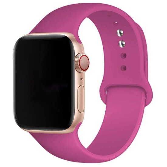 SILKASE Curea Silicon Lichid Apple Watch 49/46/45/44/42mm (Ultra 3-1/Seria 11-1/SE), Roz Închis (Apple, W0925) by www.silkase.ro