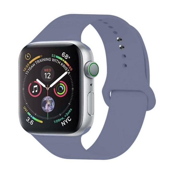SILKASE Curea Silicon Lichid Apple Watch 49/46/45/44/42mm (Ultra 3-1/Seria 11-1/SE), Mov Gri (Apple, W0934) by www.silkase.ro