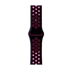 SILKASE Curea Sport Silicon Lichid Apple Watch 42/41/40/38mm (Seria 11/SE), Negru/Roz Închis
