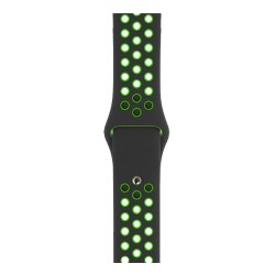 SILKASE Curea Sport Silicon Lichid Apple Watch 42/41/40/38mm (Seria 11/SE), Negru/Verde Lime