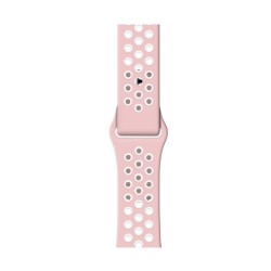 SILKASE Curea Sport Silicon Lichid Apple Watch 42/41/40/38mm (Seria 11/SE), Roz/Alb SILKASE Curea Sport Silicon Lichid Apple Watch 42/41/40/38mm (Seria 11/SE), Roz/Alb