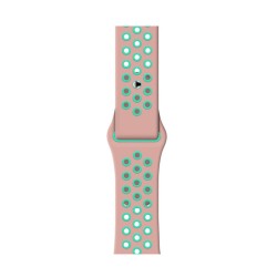 SILKASE Curea Sport Silicon Lichid Apple Watch 42/41/40/38mm (Seria 11/SE), Roz/Albastru Cyan SILKASE Curea Sport Silicon Lichid Apple Watch 42/41/40/38mm (Seria 11/SE), Roz/Albastru Cyan