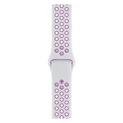 SILKASE Curea Sport Silicon Lichid Apple Watch 42/41/40/38mm (Seria 11/SE), Alb/Roz Aprins