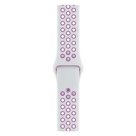 Curea SILKASE pentru Apple iWatch, Sport Liquid silicone, 38/40/41mm, alb/roz aprins (SILKASE, Apple) by www.silkase.ro SILKASE Curea Sport Silicon Lichid Apple Watch 42/41/40/38mm (Seria 11/SE), Alb/Roz Aprins (Apple, W0971) by www.silkase.ro