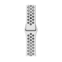 SILKASE Curea Sport Silicon Lichid Apple Watch 42/41/40/38mm (Seria 11/SE), Alb Gri/Negru