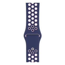 SILKASE Curea Sport Silicon Lichid Apple Watch 42/41/40/38mm (Seria 11/SE), Albastru Închis/Roz