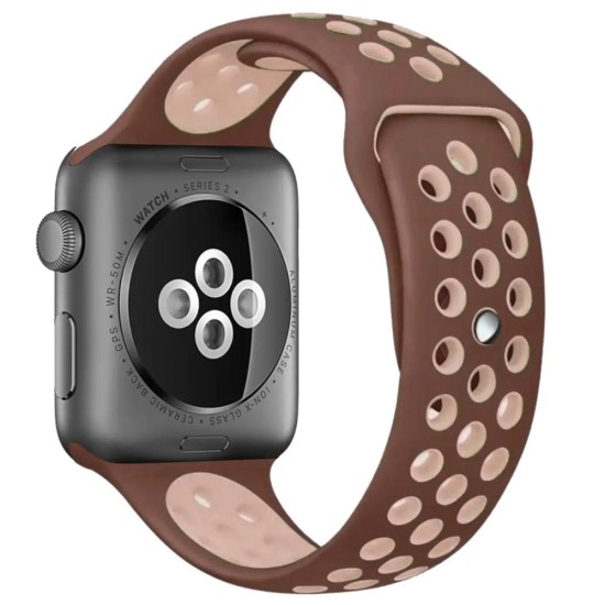 Curea SILKASE pentru Apple iWatch, Sport Liquid silicone, 38/40/41mm, gri inchis/roz pal (SILKASE, Apple) by www.silkase.ro SILKASE Curea Sport Silicon Lichid Apple Watch 42/41/40/38mm (Seria 11/SE), Gri Închis/Roz Pal (Apple, W0990) by www.silkase.ro