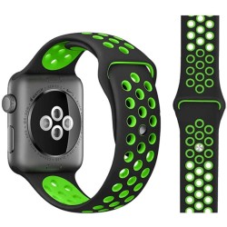SILKASE Curea Sport Silicon Lichid Apple Watch 49/46/45/44/42mm (Ultra 3-1/Seria 11-1/SE), Negru/Verde Neon SILKASE Curea Sport Silicon Lichid Apple Watch 49/46/45/44/42mm (Ultra 3-1/Seria 11-1/SE), Negru/Verde Neon