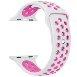 SILKASE Curea Sport Silicon Lichid Apple Watch 49/46/45/44/42mm (Ultra 3-1/Seria 11-1/SE), Alb/Roz Aprins SILKASE Curea Sport Silicon Lichid Apple Watch 49/46/45/44/42mm (Ultra 3-1/Seria 11-1/SE), Alb/Roz Aprins