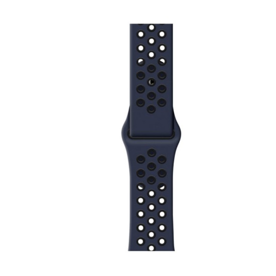 Curea SILKASE pentru Apple iWatch, Sport Liquid silicone, 42/44/45mm, albastru inchis/negru (SILKASE, Apple) by www.silkase.ro SILKASE Curea Sport Silicon Lichid Apple Watch 49/46/45/44/42mm (Ultra 3-1/Seria 11-1/SE), Albastru Închis/Negru (Apple, W1021) by www.silkase.ro
