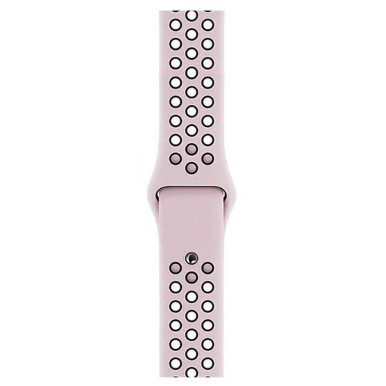 SILKASE Curea Sport Silicon Lichid Apple Watch 49/46/45/44/42mm (Ultra 3-1/Seria 11-1/SE), Roz Pal/Negru (Apple, W1031) by www.silkase.ro