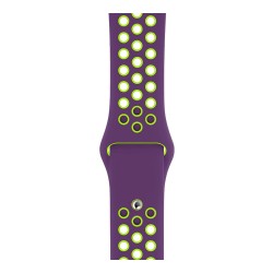 SILKASE Curea Sport Silicon Lichid Apple Watch 49/46/45/44/42mm (Ultra 3-1/Seria 11-1/SE), Violet/Verde Neon