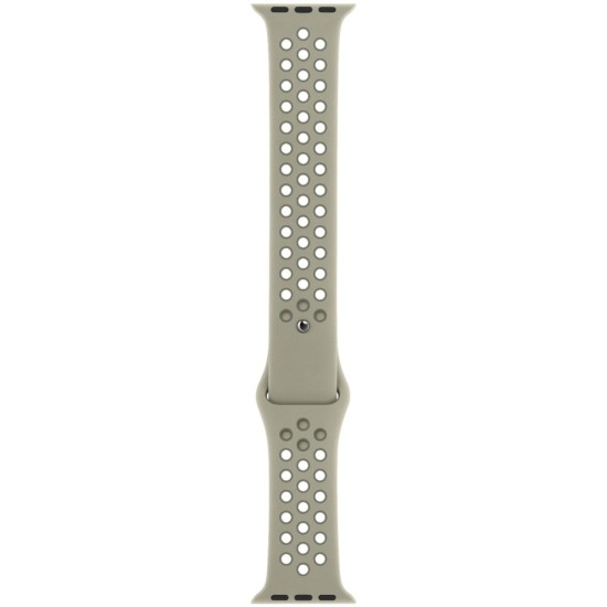 Curea SILKASE pentru Apple iWatch, Sport Liquid silicone, 42/44/45mm, bej/verde (SILKASE, Apple) by www.silkase.ro SILKASE Curea Sport Silicon Lichid Apple Watch 49/46/45/44/42mm (Ultra 3-1/Seria 11-1/SE), Bej/Verde (Apple, W1038) by www.silkase.ro