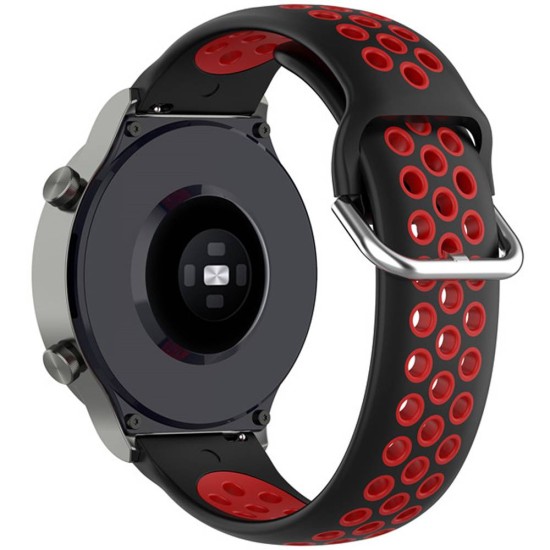 Curea SILKASE pentru Smartwatch Samsung/ Huawei/ Garmin/Xiaomi, Sport Liquid silicone, 20mm,negru/rosu (SILKASE, Xiaomi) by www.silkase.ro SILKASE Curea Sport Silicon Lichid Smartwatch (20mm), Negru/Roșu (Xiaomi, W1048) by www.silkase.ro