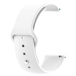 SILKASE Curea Silicon Lichid Smartwatch (20mm), Alb