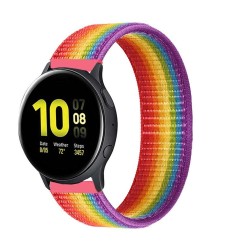 SILKASE Curea Textilă Sport Smartwatch (20mm), Curcubeu