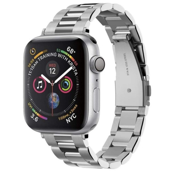 SILKASE Curea Metalică Apple Watch 42/41/40/38mm (Seria 11-1/SE), Argintiu (Apple, W0842) by www.silkase.ro