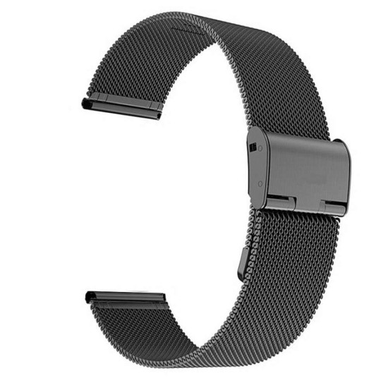 Curea SILKASE pentru Smartwatch Samsung/Huawei/Garmin/Xiaomi, Milanese Metallic, 20mm, negru (SILKASE, Xiaomi) by www.silkase.ro SILKASE Curea Milanese Metallic Smartwatch (20mm), Negru (Xiaomi, W1092) by www.silkase.ro