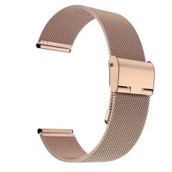 SILKASE Curea Milanese Metallic Smartwatch (20mm), Rose Gold