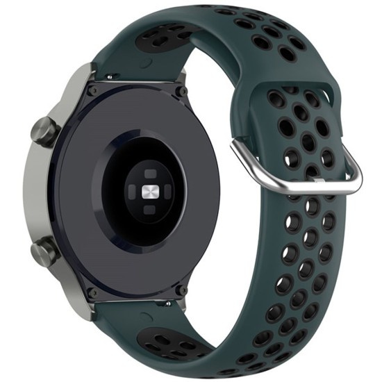 Curea SILKASE pentru Smartwatch Samsung/Huawei/Garmin/Xiaomi, Sport Liquid silicone, 22mm, verde army (SILKASE, Xiaomi) by www.silkase.ro SILKASE Curea Sport Silicon Lichid Smartwatch (22mm), Verde Army (Xiaomi, W1095) by www.silkase.ro