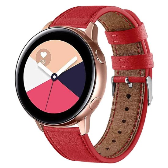Curea SILKASE pentru Smartwatch Samsung/Huawei/Garmin/Xiaomi, Piele naturala, 22mm, rosu (SILKASE, Xiaomi) by www.silkase.ro SILKASE Curea Piele Naturală Smartwatch (22mm), Roșu (Xiaomi, W1111) by www.silkase.ro