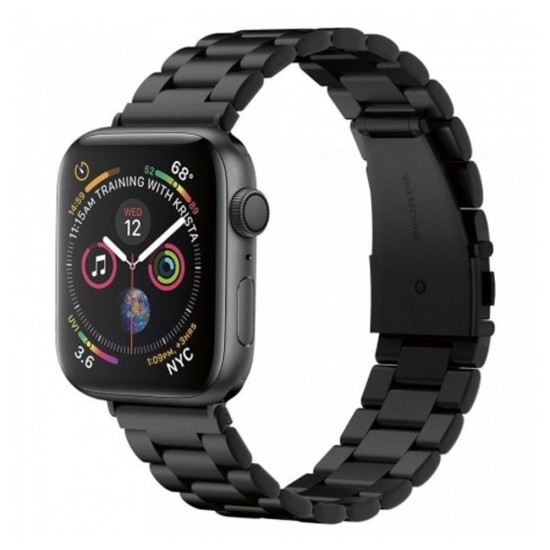 Curea SILKASE pentru Apple iWatch, metalic, 42/44/45mm, culoare negru (SILKASE, Apple) by www.silkase.ro SILKASE Curea Metalică Apple Watch 49/46/45/44/42mm (Ultra 3-1/Seria 11-1/SE), Negru (Apple, W0845) by www.silkase.ro