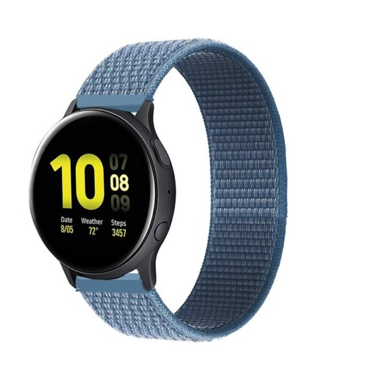 Curea SILKASE pentru Smartwatch Samsung/Huawei/Garmin/Xiaomi, Sport fabric, 22mm, albastru pal (SILKASE, Xiaomi) by www.silkase.ro SILKASE Curea Textilă Sport Smartwatch (22mm), Albastru Pal (Xiaomi, W1126) by www.silkase.ro