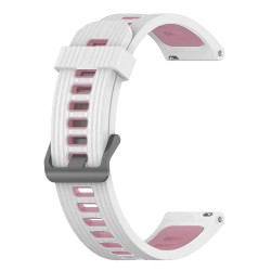 SILKASE Curea Elite Silicon Lichid Smartwatch (22mm), Alb/Roz