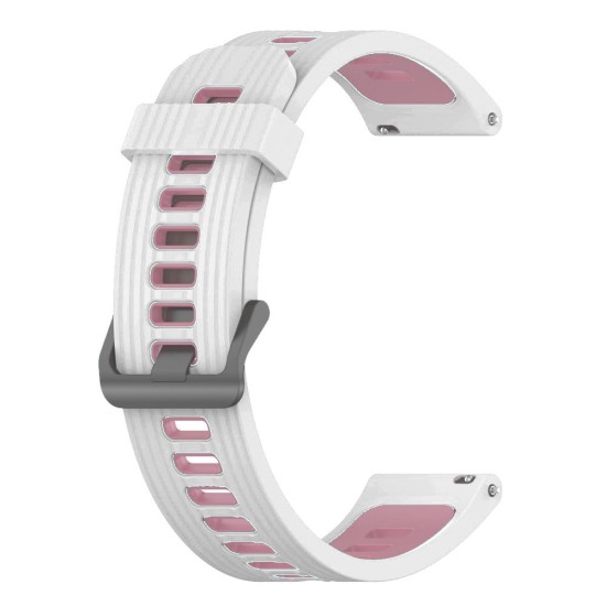 Curea SILKASE pentru Smartwatch Samsung/Huawei/Garmin/Xiaomi, Elite Strap Liquid silicone, 22mm, alb/roz (SILKASE, Xiaomi) by www.silkase.ro SILKASE Curea Elite Silicon Lichid Smartwatch (22mm), Alb/Roz (Xiaomi, W1132) by www.silkase.ro