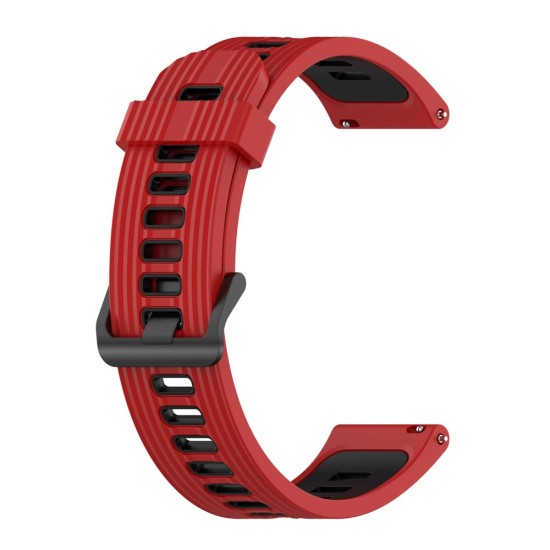 Curea SILKASE pentru Smartwatch Samsung/Huawei/Garmin/Xiaomi, Elite Strap Liquid silicone, 22mm, rosu/negru (SILKASE, Xiaomi) by www.silkase.ro SILKASE Curea Elite Silicon Lichid Smartwatch (22mm), Roșu/Negru (Xiaomi, W1133) by www.silkase.ro