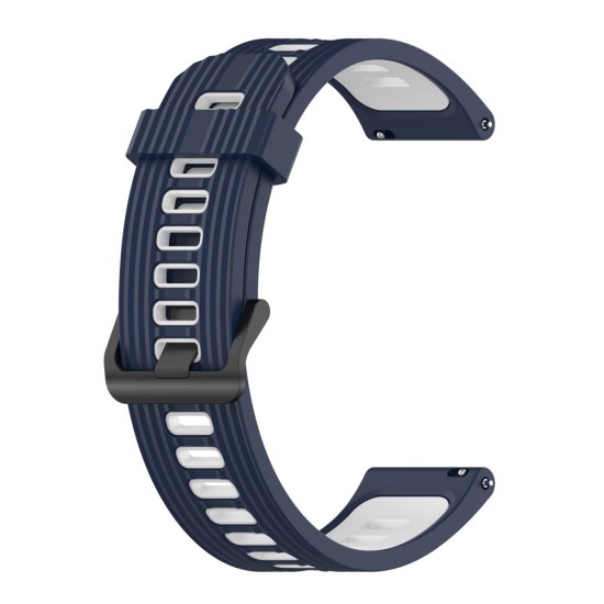 Curea SILKASE pentru Smartwatch Samsung/Huawei/Garmin/Xiaomi, Elite Strap Liquid silicone, 22mm, albastru navy/alb (SILKASE, Xiaomi) by www.silkase.ro SILKASE Curea Elite Silicon Lichid Smartwatch (22mm), Albastru Navy/Alb (Xiaomi, W1135) by www.silkase.ro