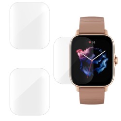 SILKASE Set 3 Folii Silicon Amazfit GTS 3 (42x36mm - 1.75 inch), Lucios