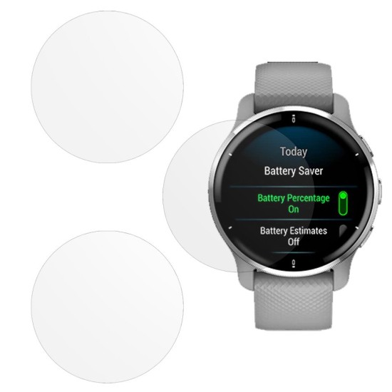 SILKASE Set 3 Folii Silicon Garmin Venu 2 Plus (43mm - 1.2 inch), Mat (Folie silicon smartwatch mate, W0876) by www.silkase.ro