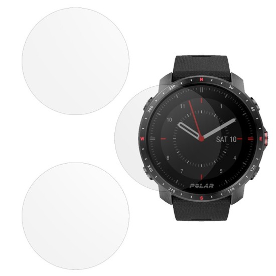 SILKASE Set 3 Folii Silicon Polar Grit X Pro (47mm - 1.2 inch), Mat (Folie silicon smartwatch mate, W0879) by www.silkase.ro