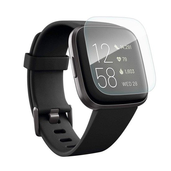 SILKASE Folie Sticlă Full-display Fitbit Versa 2 (40mm - 1.4 inch), Transparentă (Fitbit, W0886) by www.silkase.ro