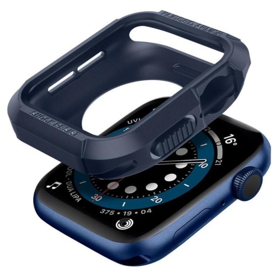 SPIGEN Carcasă Rugged Armor Apple Watch 49/46/45/44/42mm (Ultra 3-1/Seria 11/SE), Navy Blue (Ingredi, ACS02224) by www.silkase.ro