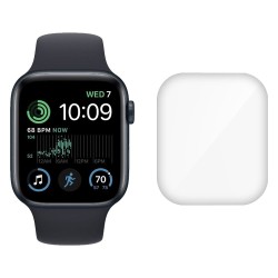 SILKASE Set 3 Folii Silicon Regenerabil Full-display Apple Watch 44mm (Seria SE 2022/S11/S7), Lucios
